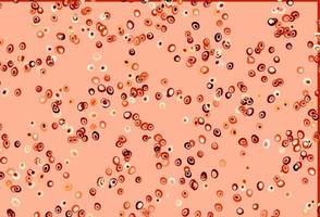 Light Red, Yellow vector background with bubbles.