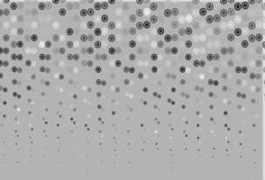 Light Silver, Gray vector template with ice snowflakes.