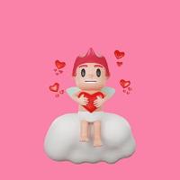 concepto del día de san valentín del personaje de cupido foto