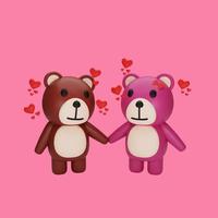 teddy bear valentine's day concept photo