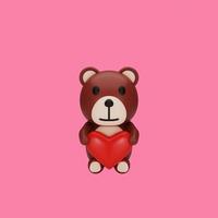 teddy bear valentine's day concept photo