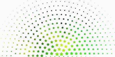 Light Green, Yellow vector layout with bright stars.