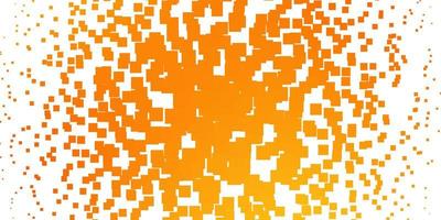 textura de vector naranja claro en estilo rectangular.