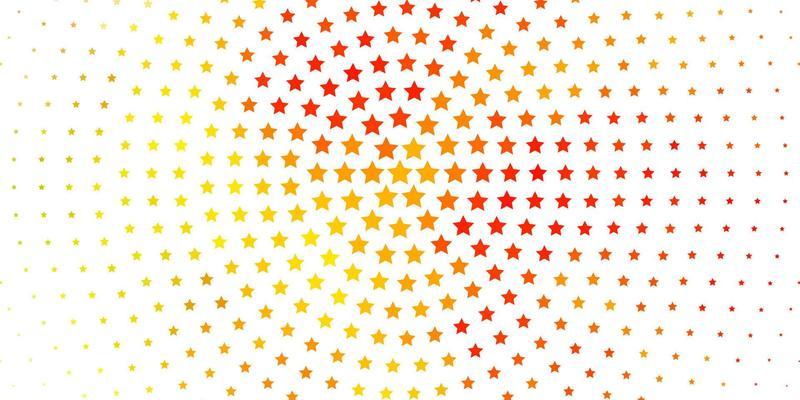 Light Pink, Yellow vector background with small and big stars.