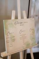 seating plate for restaurant guests photo