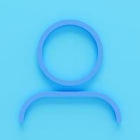 Pink Create account screen icon isolated on blue background. Minimalism concept. 3d illustration 3D render. photo