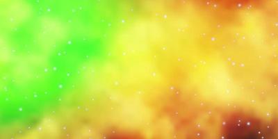 Light Green, Yellow vector texture with beautiful stars.