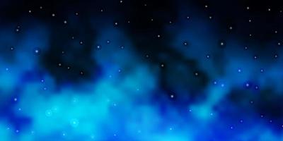 Dark BLUE vector texture with beautiful stars.