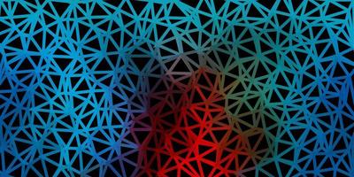 Light blue, red vector polygonal background.