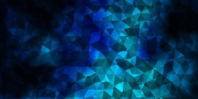 Dark BLUE vector background with triangles.