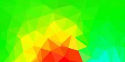 Dark green vector polygonal background.