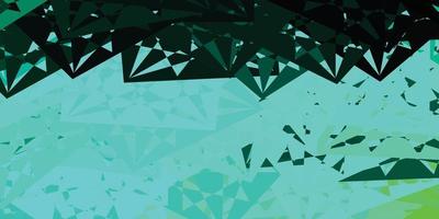 Dark Green vector backdrop with triangles, lines.