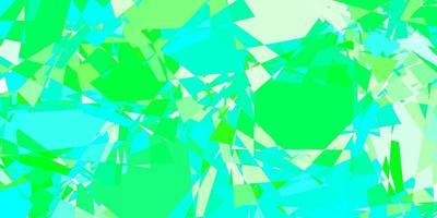 Light Green vector background with triangles.