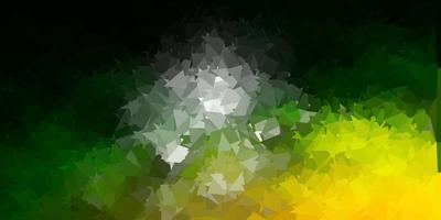 Dark green, red vector abstract triangle background.