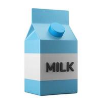 caja de bebida de leche láctea saludable embalaje representación 3d icono ilustración dieta fitness tema foto