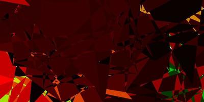 Dark Green, Red vector texture with random triangles.