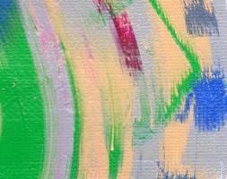 paleta de artista con pinturas al óleo mixtas, macro, textura de trazo colorido sobre lienzo, fondo de arte abstracto