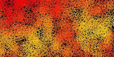 Dark orange vector background with random forms.