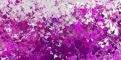 Dark pink vector background with triangles.