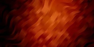 Dark Orange vector texture with curves.