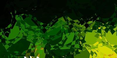 Dark Green, Red vector background with triangles.