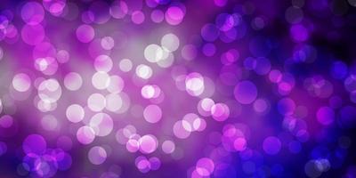 Dark Purple, Pink vector backdrop with circles.