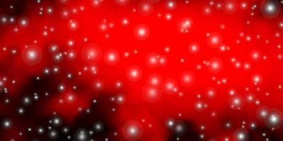 Dark Red vector pattern with abstract stars.