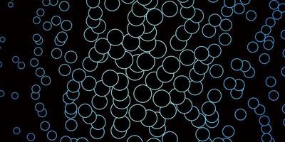 Dark BLUE vector backdrop with circles.