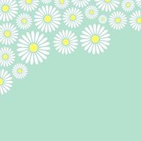 Spring Daisy Floral Border Frame Design vector