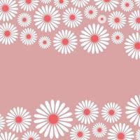 Spring Daisy Flower Decorative Page Border vector