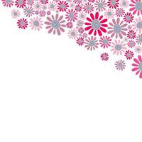 Pink Daisy Flower Page Border vector