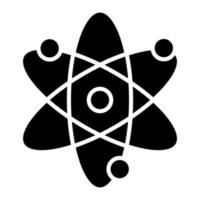 Atom Glyph Icon vector