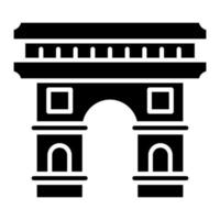 Arc De Triomphe Glyph Icon vector