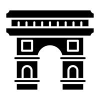 Arc De Triomphe Glyph Icon vector
