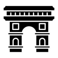 icono de glifo de arc de triomphe vector