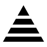 Pyramid Glyph Icon vector