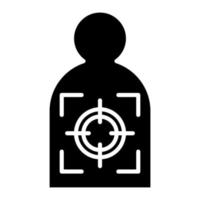 Police Shooting Glyph Icon vector