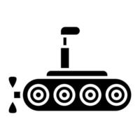 Submarine Line Icon vector