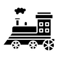 icono de línea de tren de vapor vector