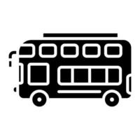 Double Decker Line Icon vector