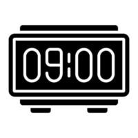 icono de línea de reloj digital vector