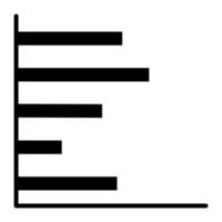 Horizontal Bars showing Progress Line Icon vector