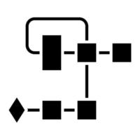 Flowchart Line Icon vector