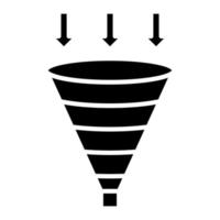 Funnel Chart Line Icon vector