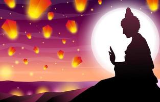 Happy Vesak Day Background vector