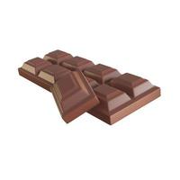 Chocolate bar. Cocoa sweets Helps to relax when eating. 3d render. photo