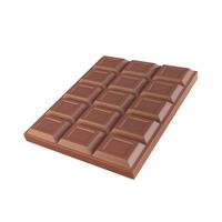 Chocolate bar. Cocoa sweets Helps to relax when eating. 3d render. photo
