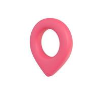 Location pin collection Red pointer icon for pin on the map to show the location.3d illustration. photo