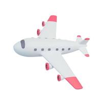 Passenger plane flying in the air. Holiday travel idea.3D Rendering. photo