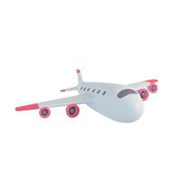 Passenger plane flying in the air. Holiday travel idea.3D Rendering. photo